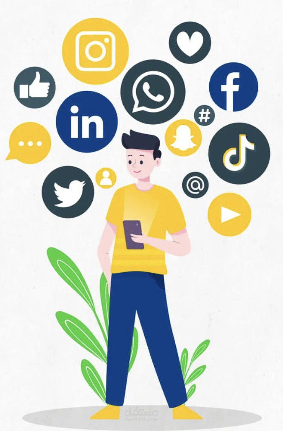 إدارة حسابات التواصل الاجتماعي  لاحد الزبائن