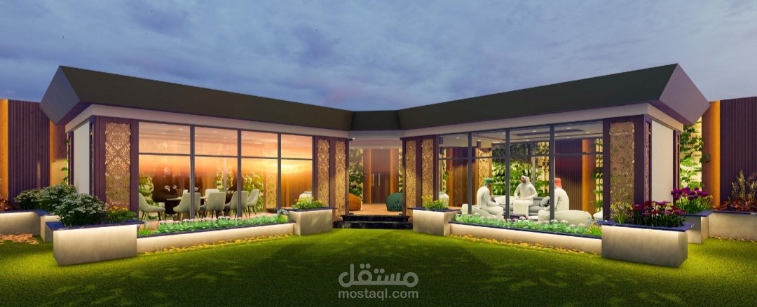 تصميم جلسة خارجية مغلقة في السعودية