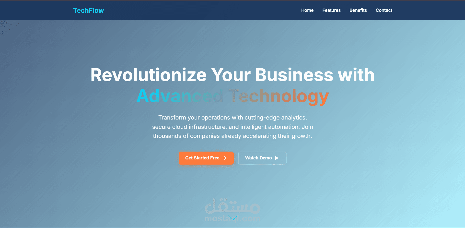 simple landing page