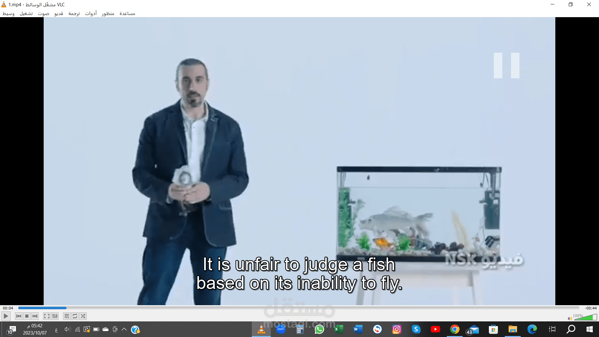 ترجمة فيديو للشقيري