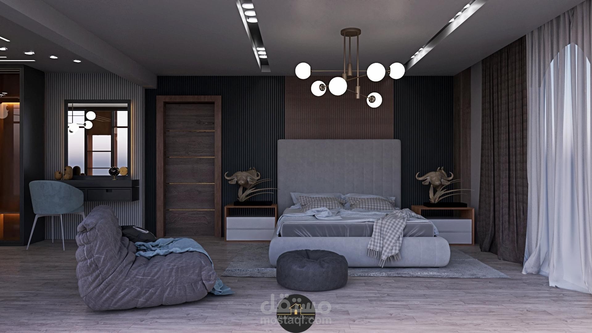 Bed room and dressing room design