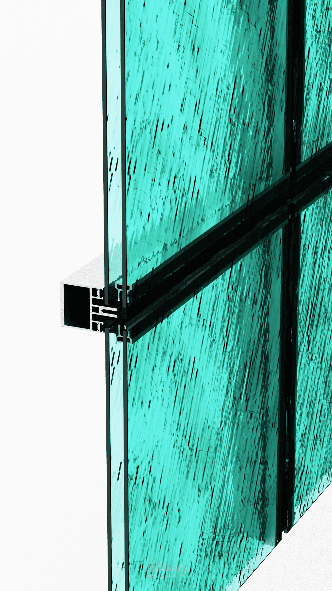 curtain wall system 3d modeling, animation 3d and video editing