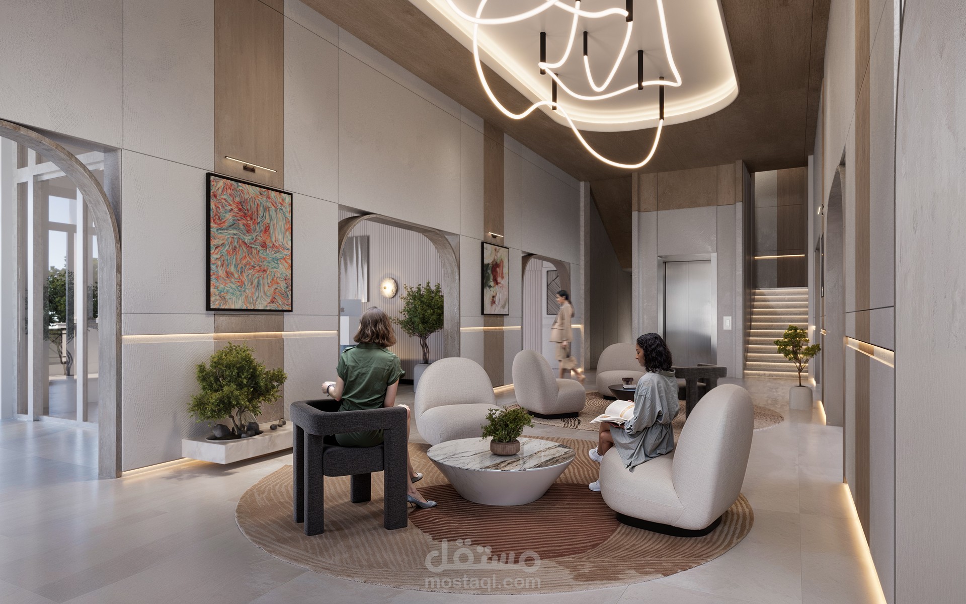 Clubhouse lobby