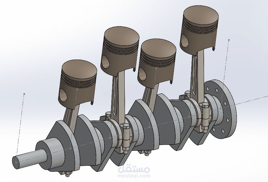 four cylinder engine crank mechanism