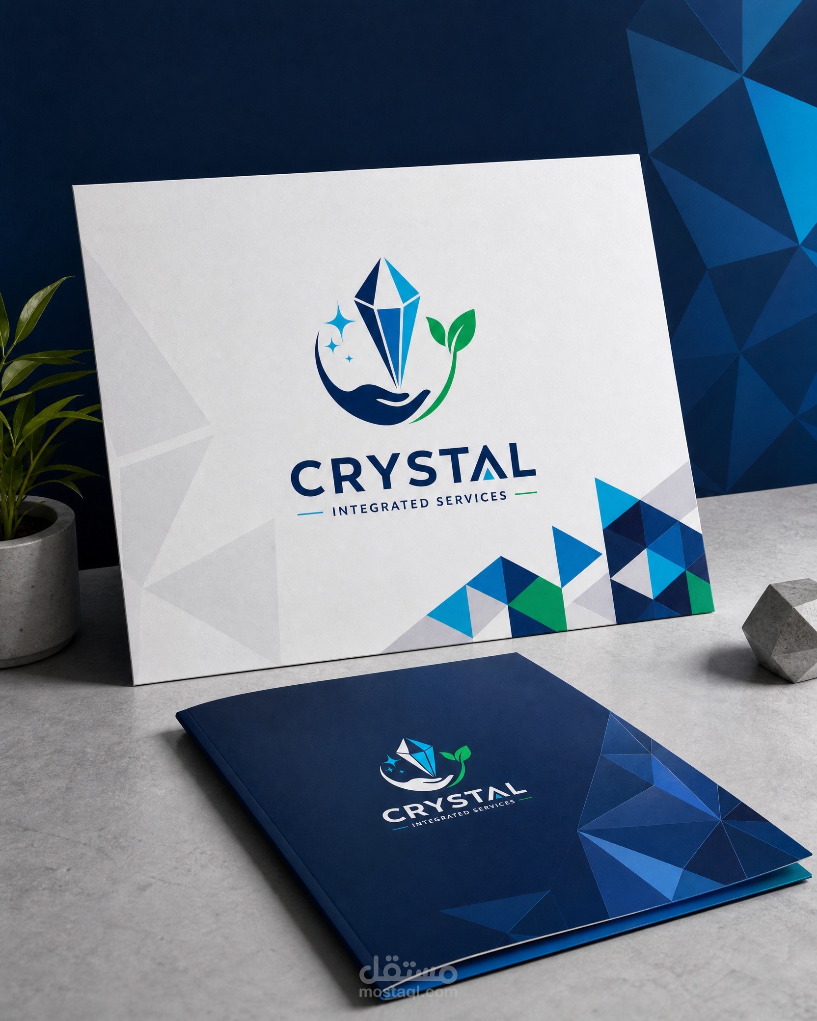 CRYSTAL | هوية بصرية لشركة خدمات متكاملة