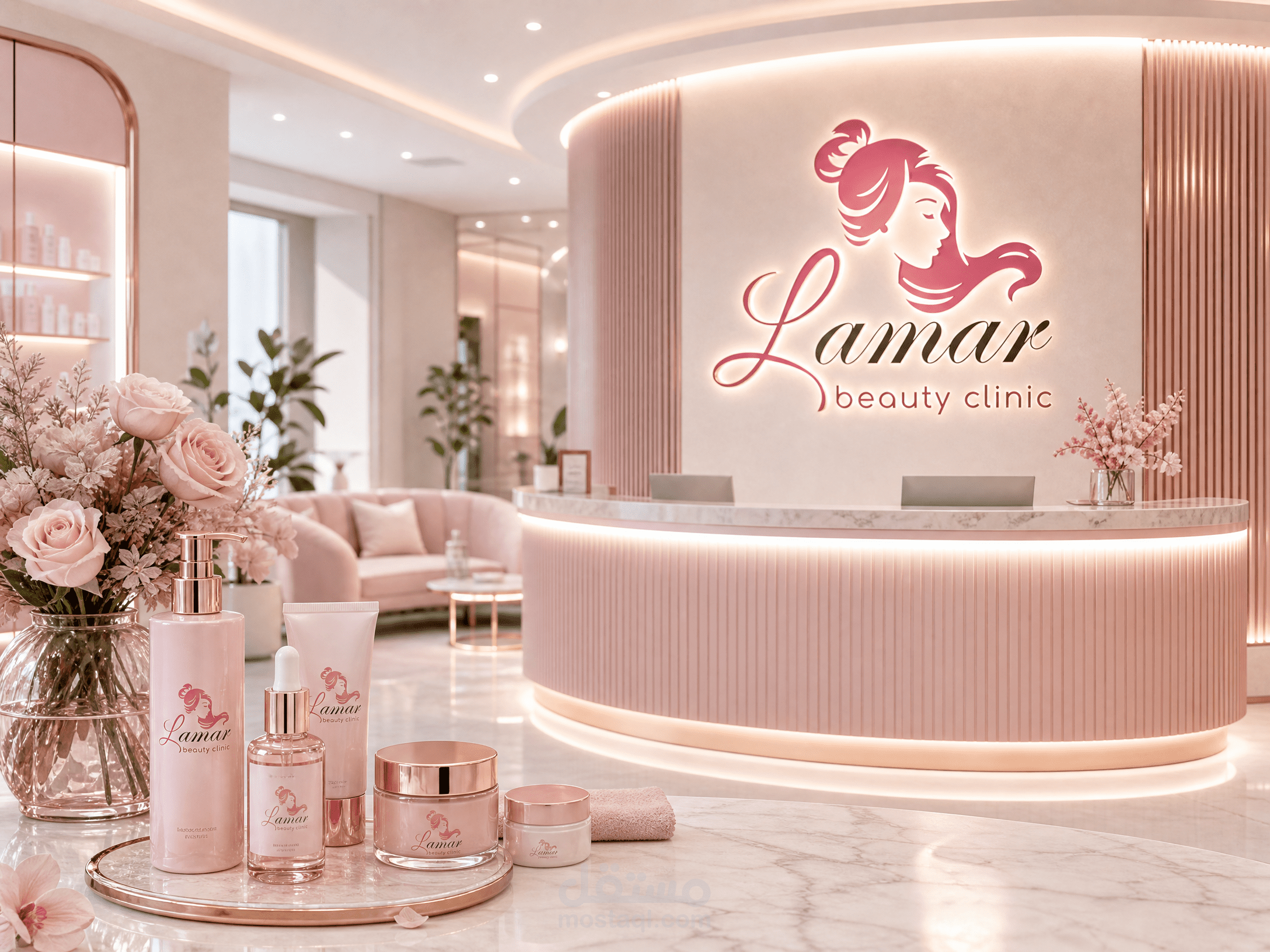 Lamar Beauty Clinic | هوية بصرية وإعلانات لعيادة تجميل