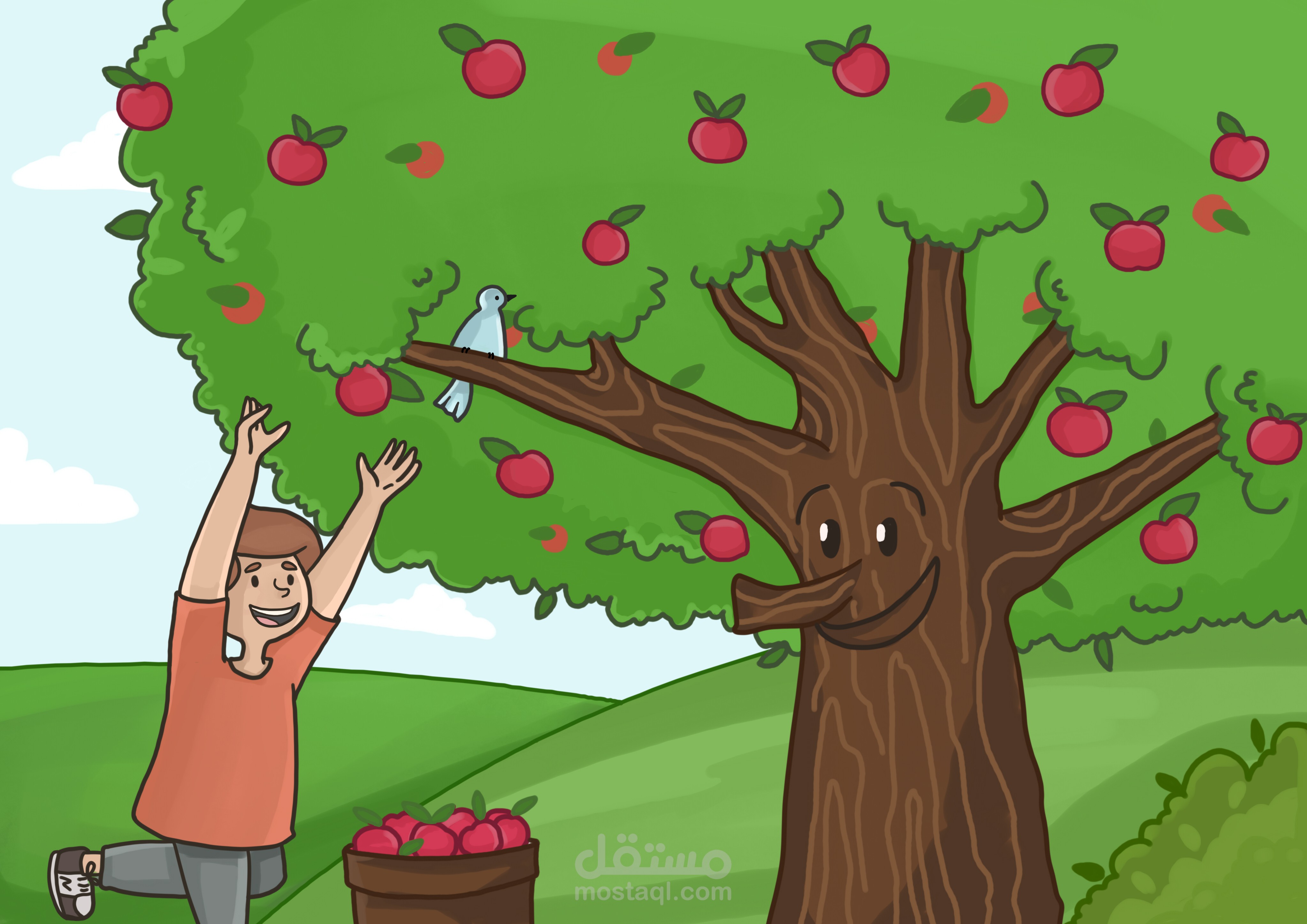 رسومات قصة بيت العصافير
