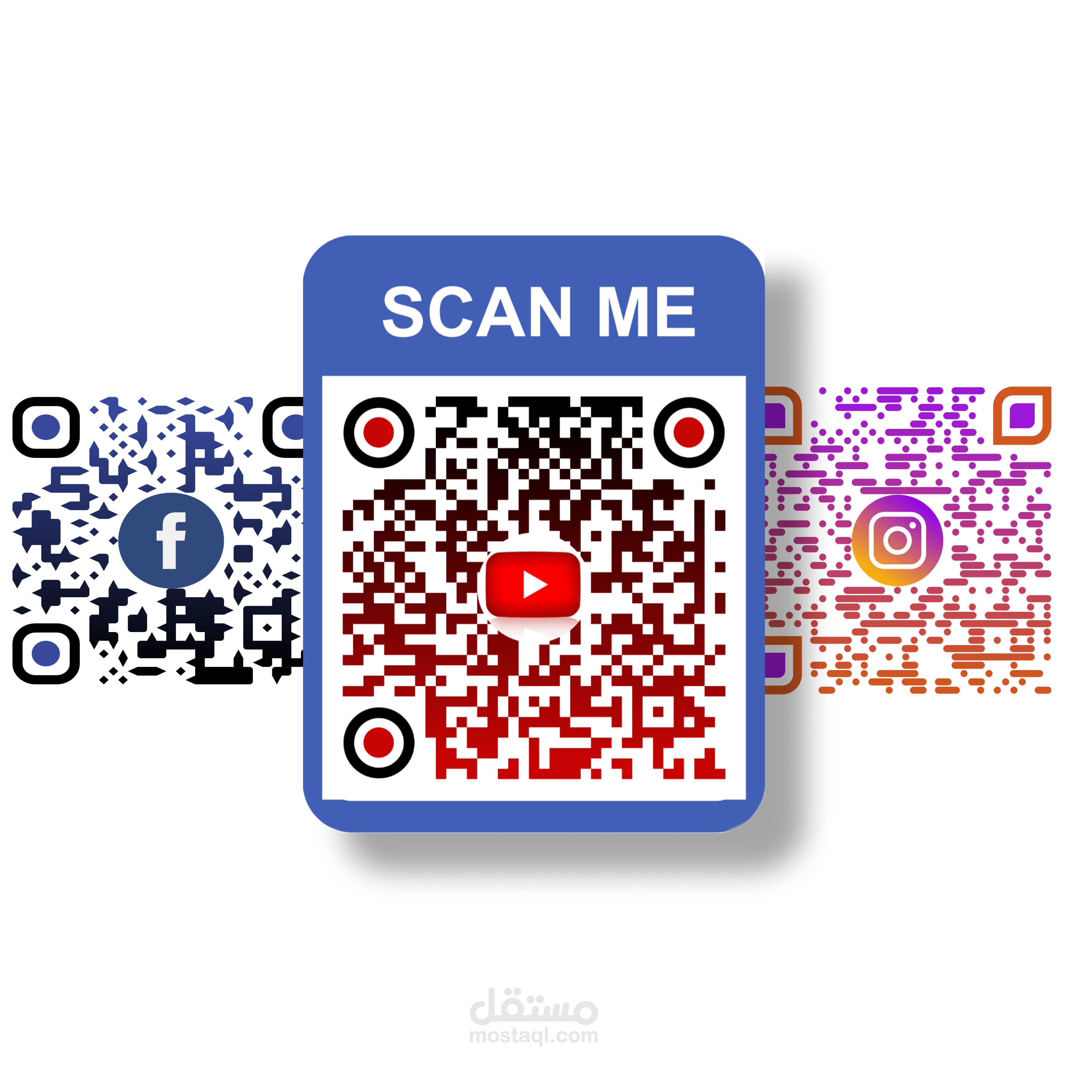عمل QR لجميع منصات تواصل الاجتماعى و قوائم طعام