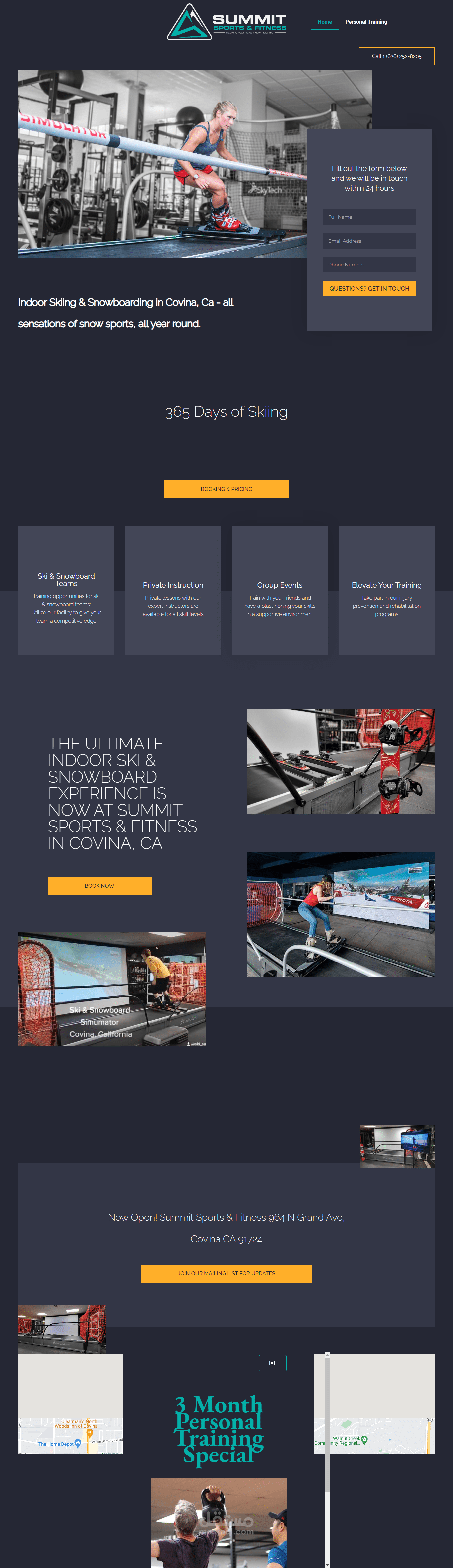 تصميم موقع الكتروني خاص بصالة العاب رياضية