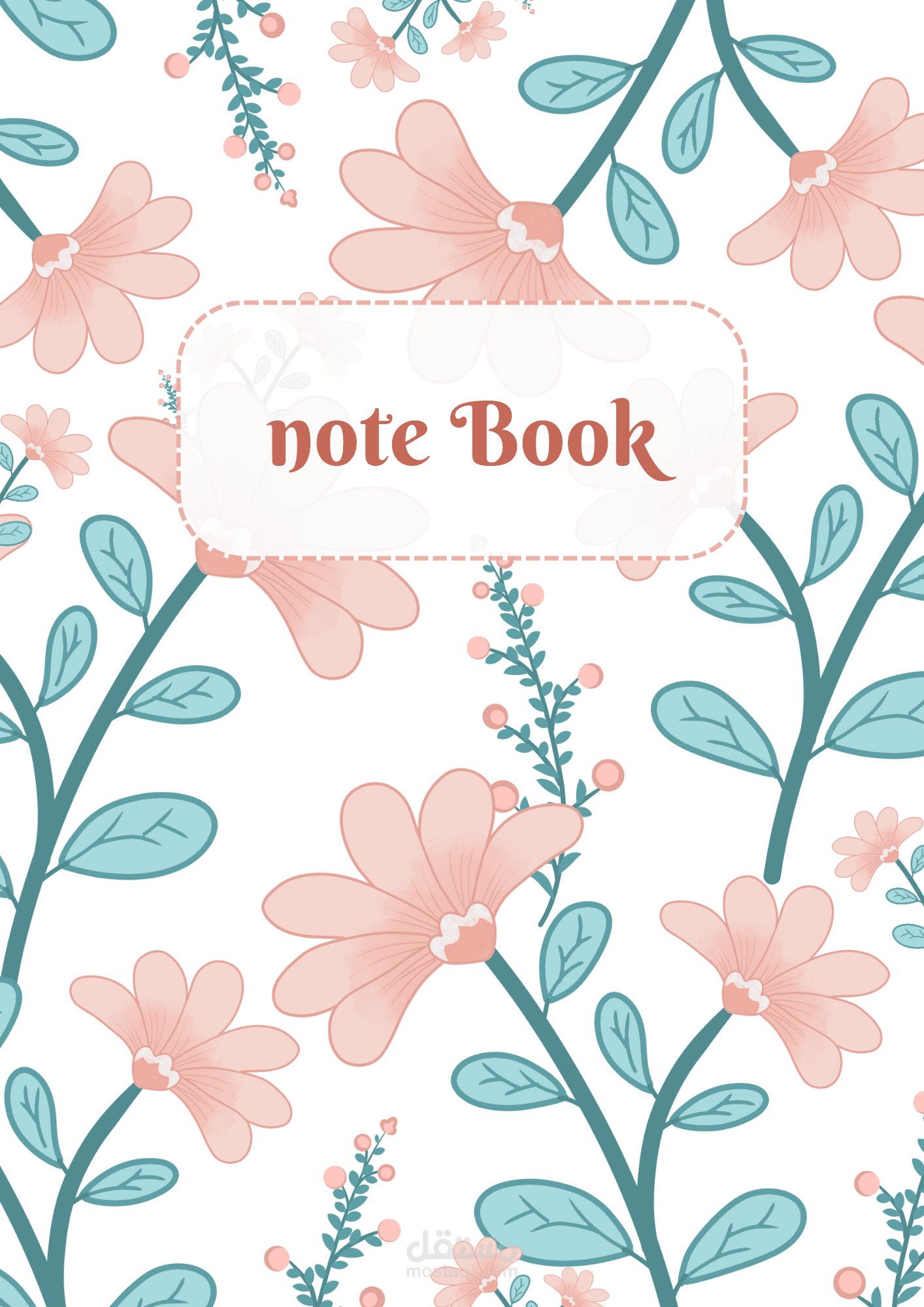 تصميم أغلفه نوت بوك مع تصميم اوراق لها من الداخل