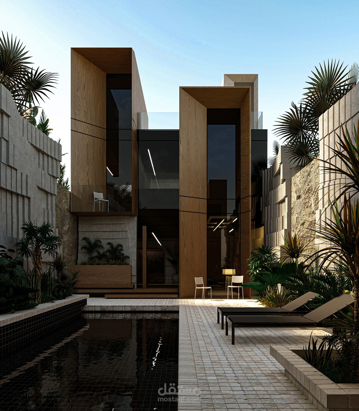 مشروع تصميم فيلا سكنية بكمباوند بالتجمع الخامس