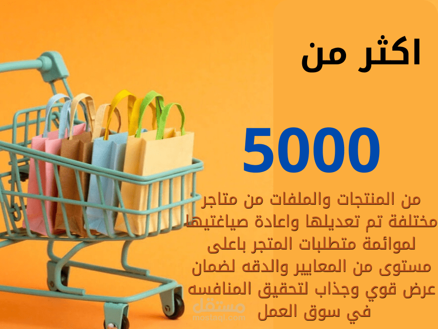 تعديل ملفات من متاجر الكترونية مختلفه