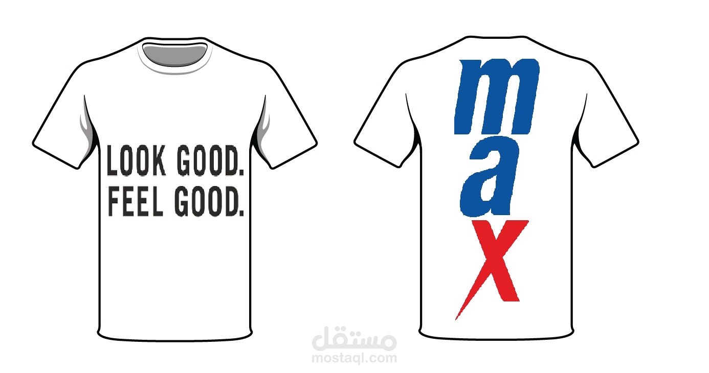 تصميم قميص لمتاجر MAX