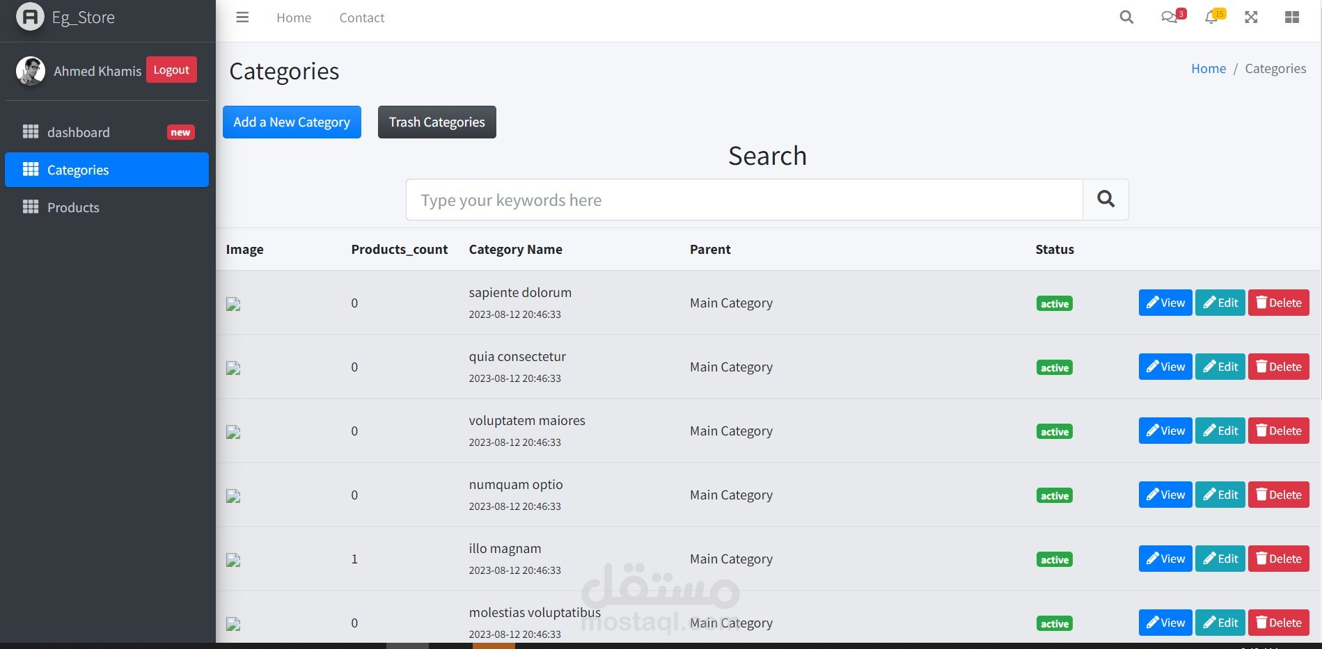 Backend laravel Project