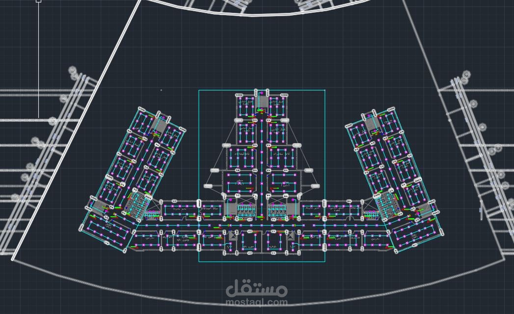 تصميم الأعمال الكهروميكانيكية لمنشئة تتجارية وعمل اللوحات التنفيذية