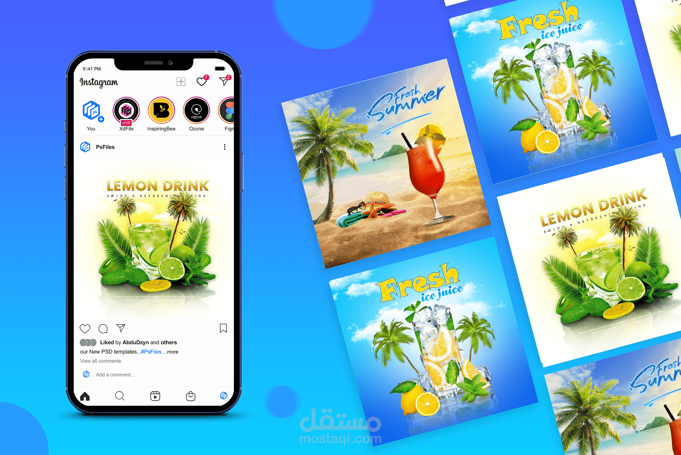 Social Media posts about drinks