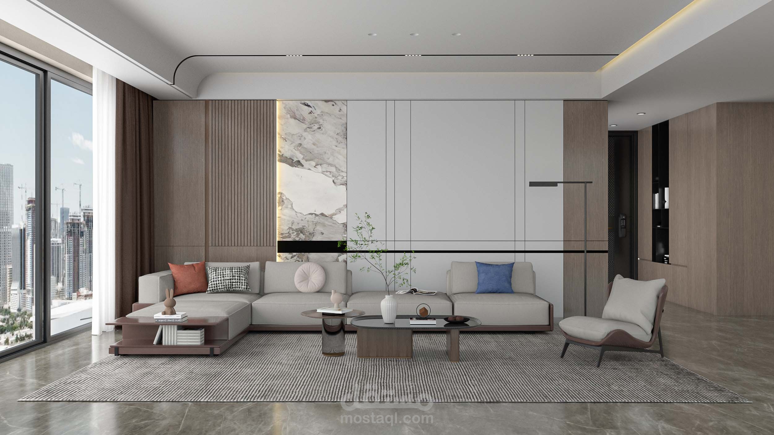 تصميم غرفة معيشة مودرن