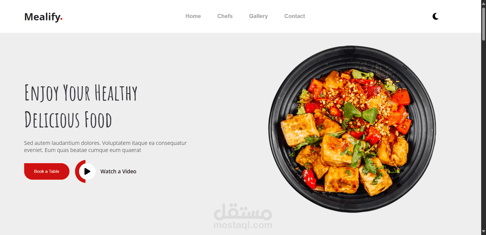 Mealify Kitchen website