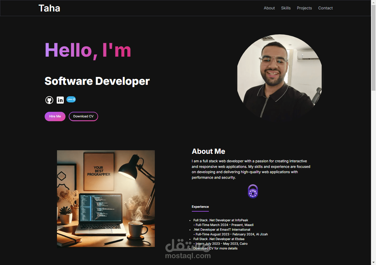 موقع شخصي متجاول مع جميع الاجهزه