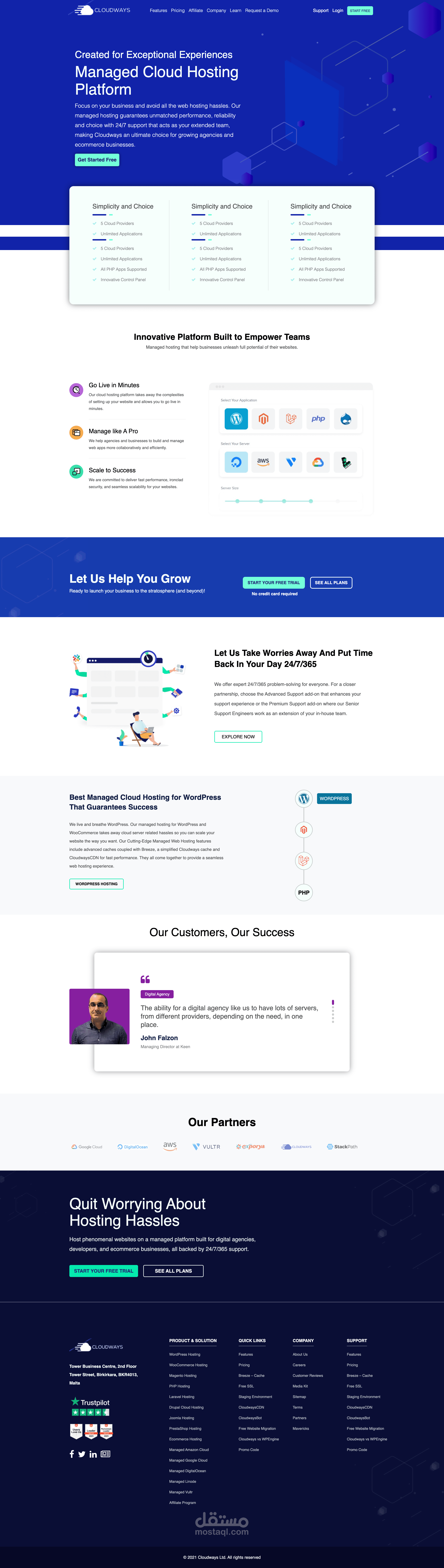 صفحة شخصيه للشركه landing page