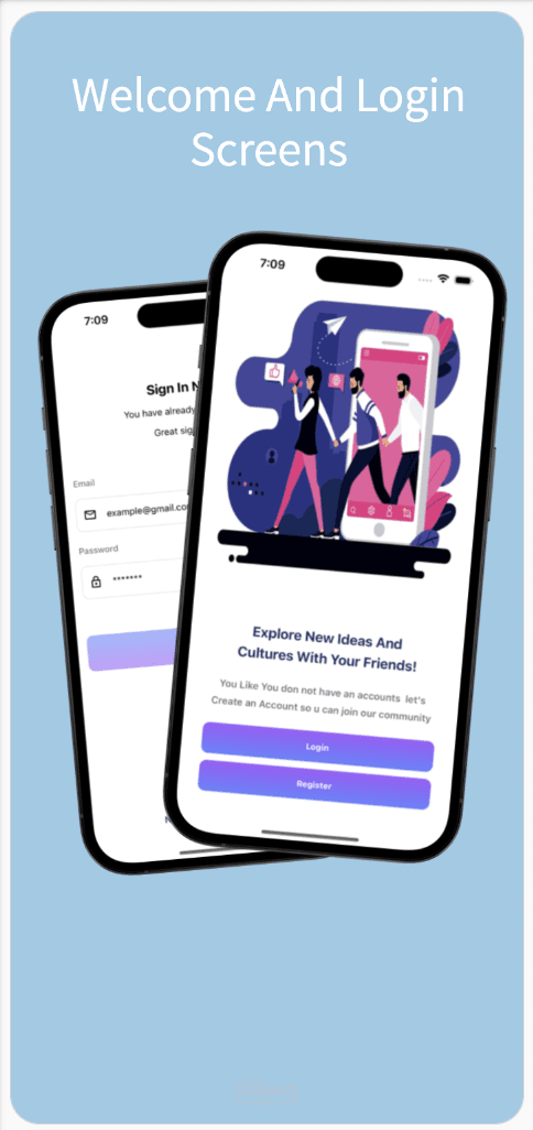 social media app- تطبيق تواصل اجتماعي