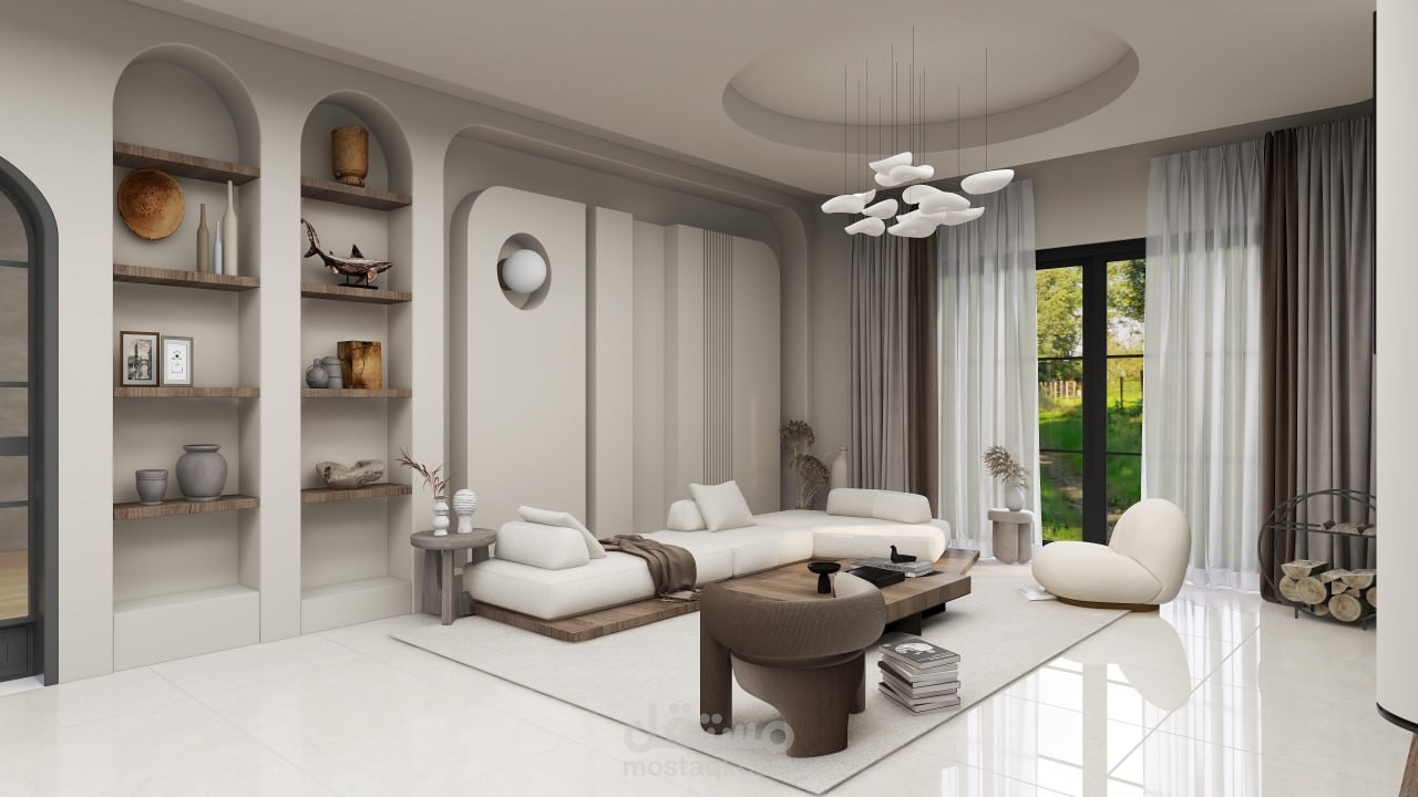 تصميم wabi Sabi لشقة