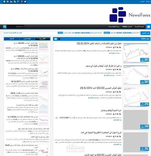 مدونة Blogger خاصة بأسواق المال (ادارة)