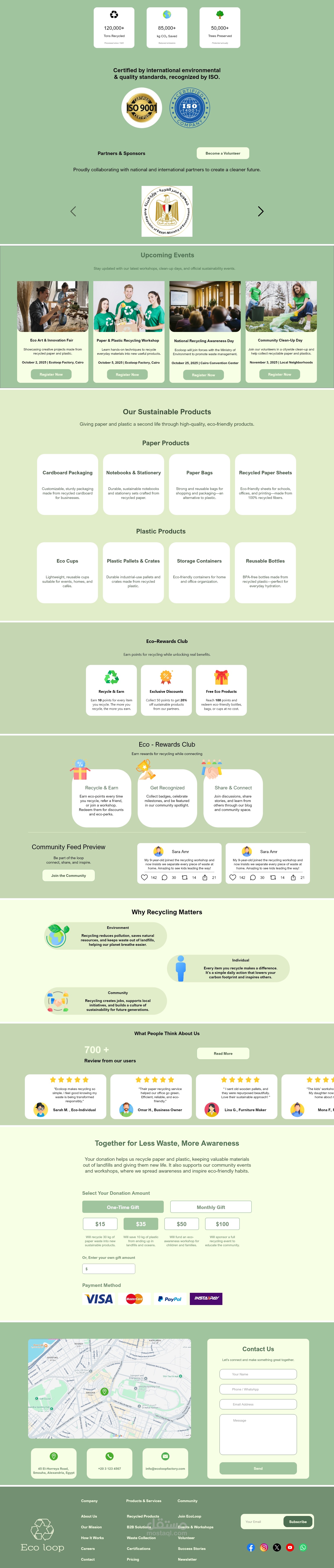 تصميم صفحات إضافية لموقع إعادة التدوير (Recycling Website Design – Part 2)