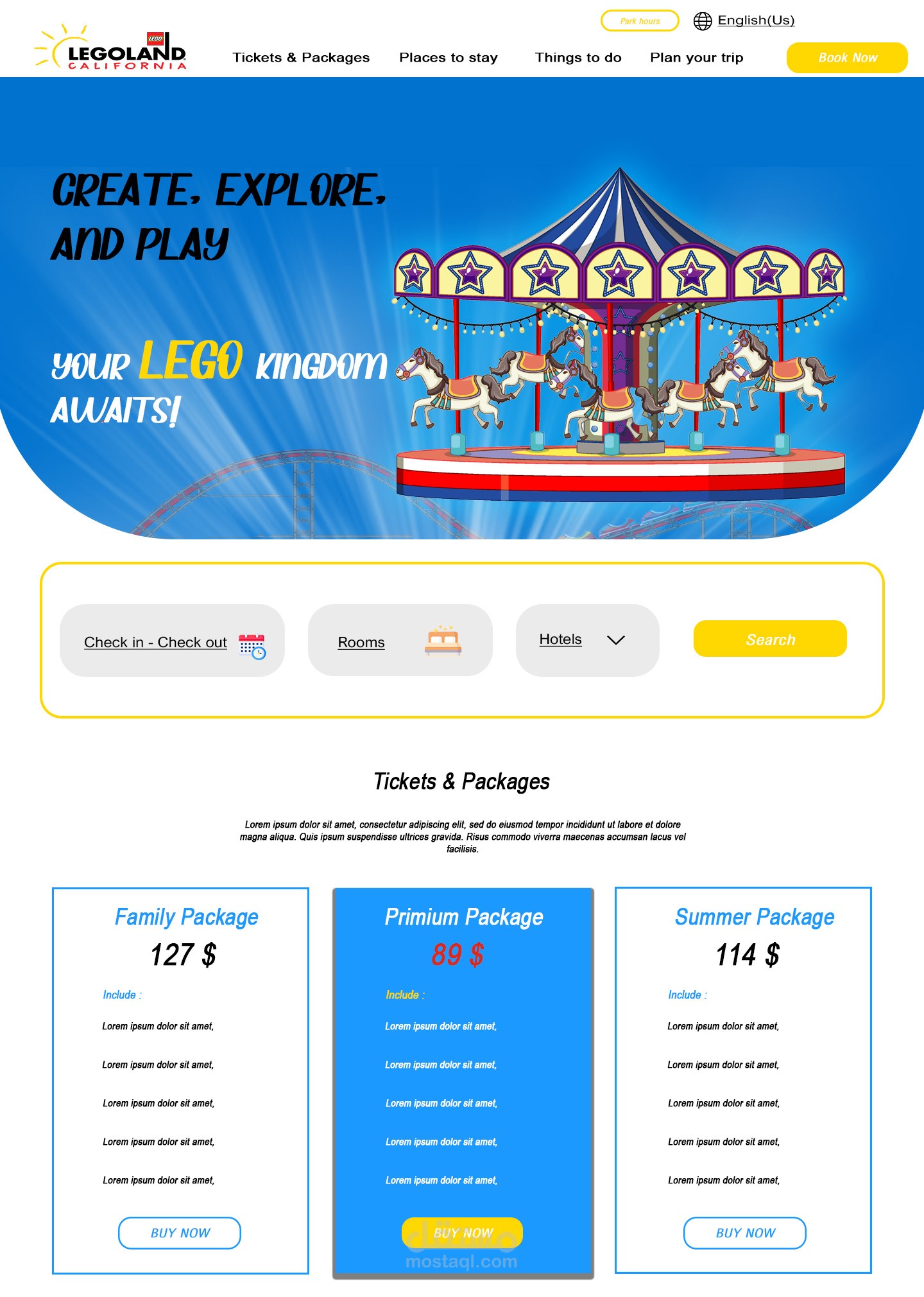 إعادة إحياء تجربة ليغولاند الرقمية -  Redesign Legoland Website
