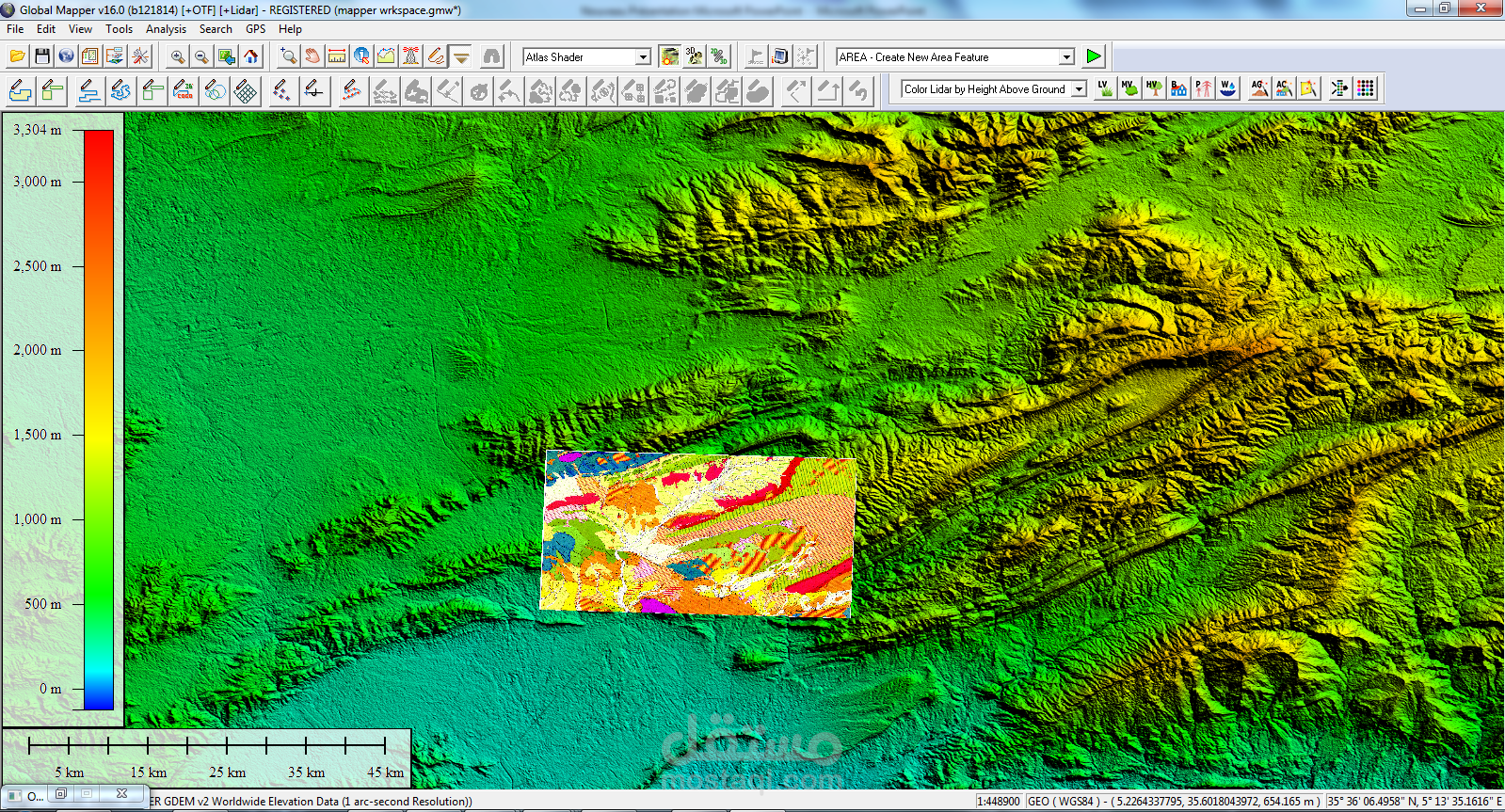 العمل على الخرائط الجيولوجية ببرامج GIS