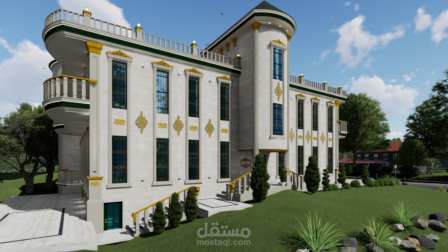 تصميم فيلا بنمط نيو كلاسيك