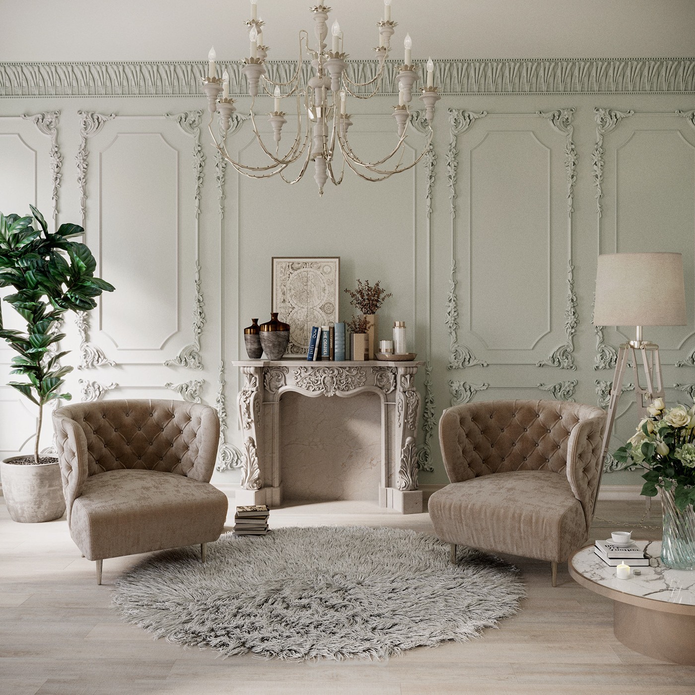 Classic mater bedroom