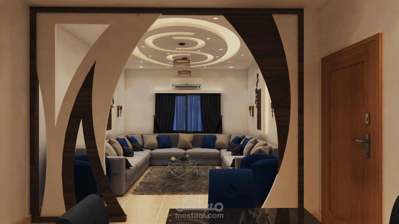 تصميم شقة مودرن مع تنفيذها