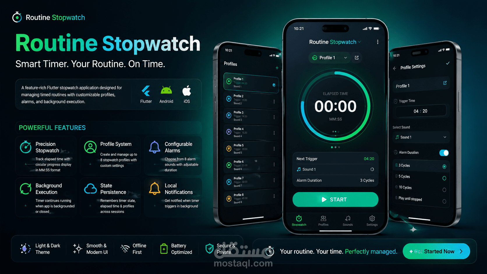 Routine Stopwatch  Flutter