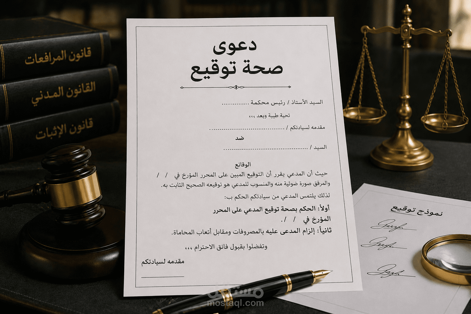 دعوى صحه توقيع