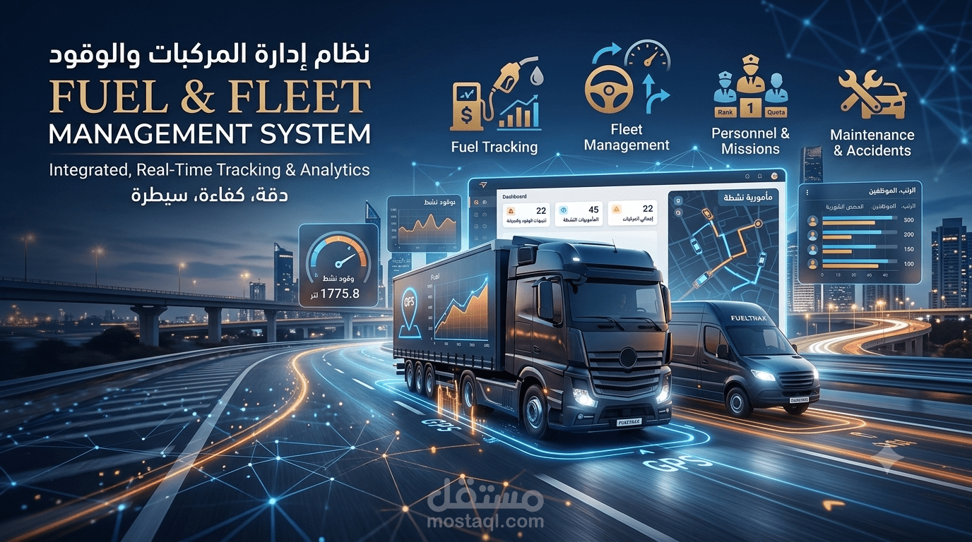 نظام ذكي متكامل لإدارة أساطيل المركبات، المأموريات، واستهلاك الوقود (Django Full-Stack)