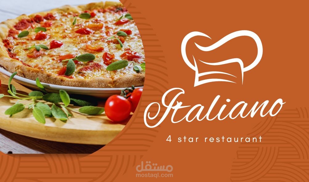 Italian restaurant simple card