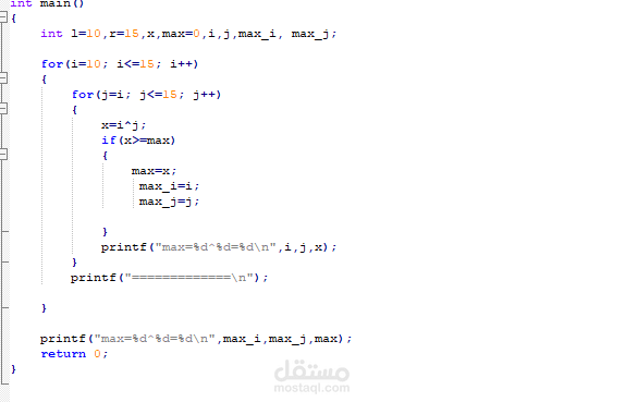 c programming code