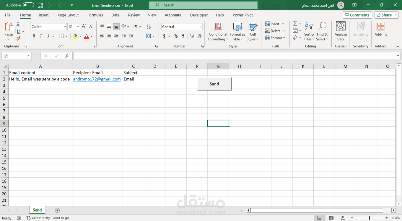 Excel Auto Email Sender