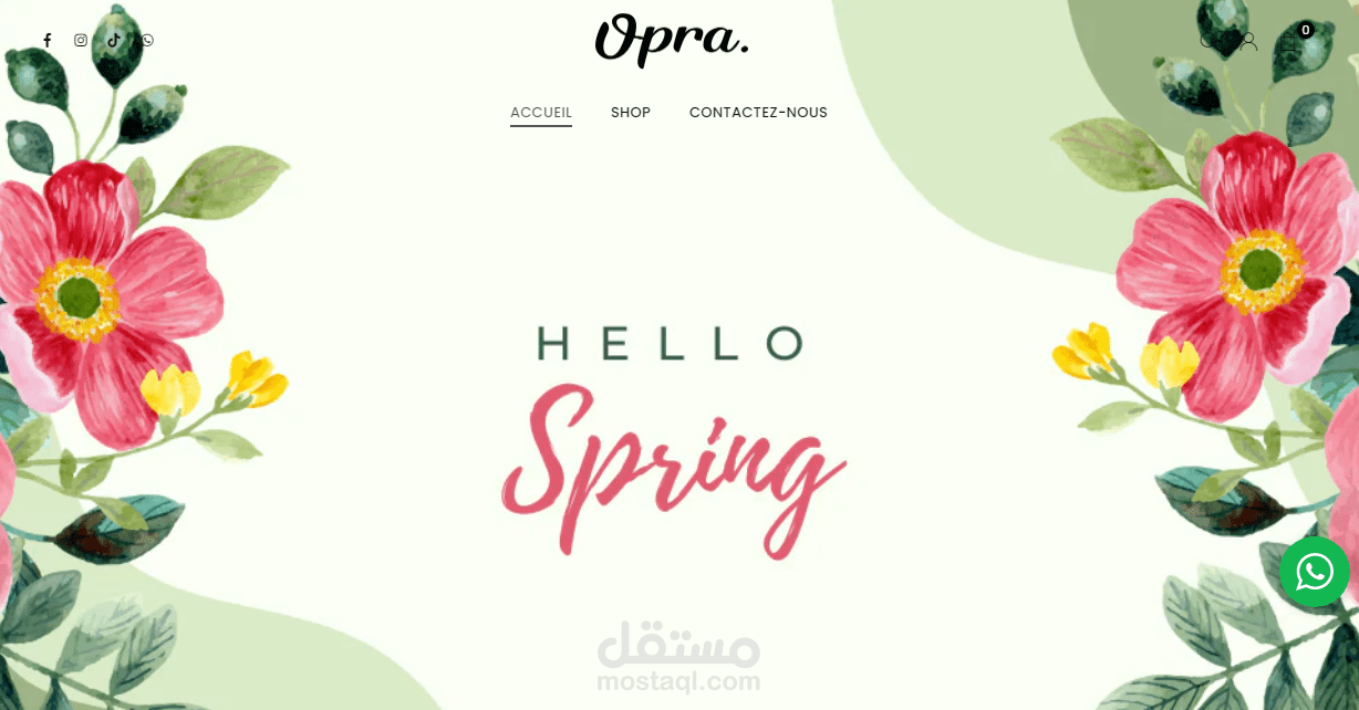 متجر Opra | تطوير منصة تجارة إلكترونية متكاملة للأزياء والزي الموحد