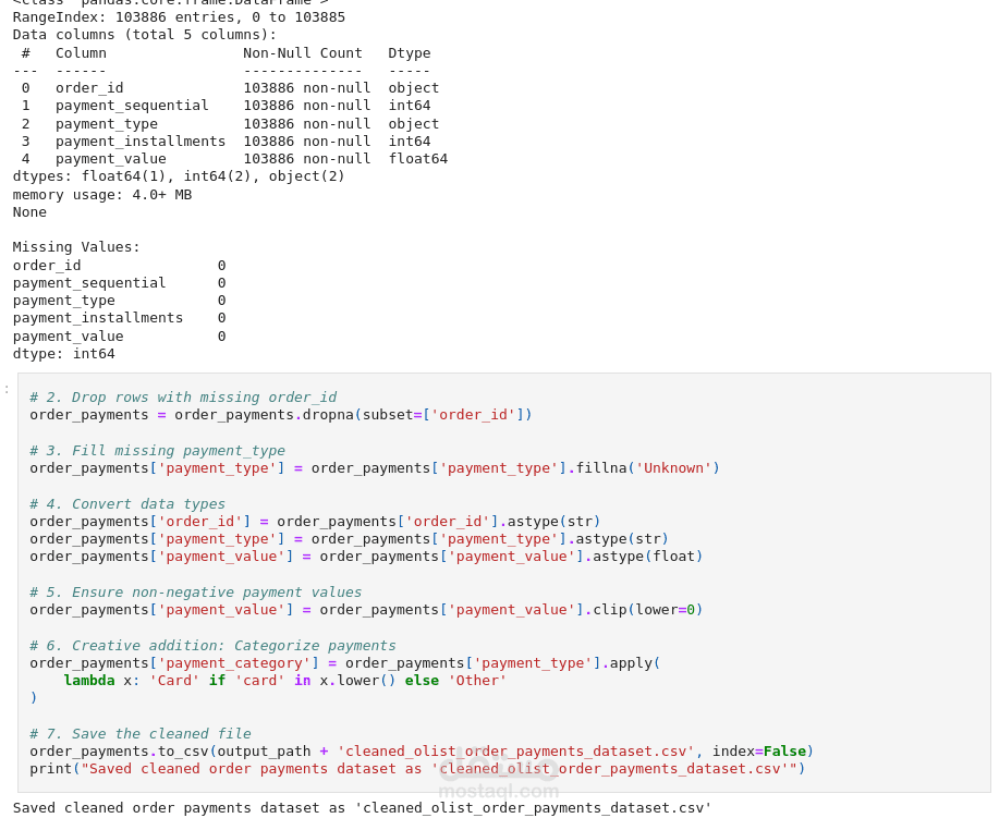 تنظيف البيانات باستخدام Python, SQL, Excel
