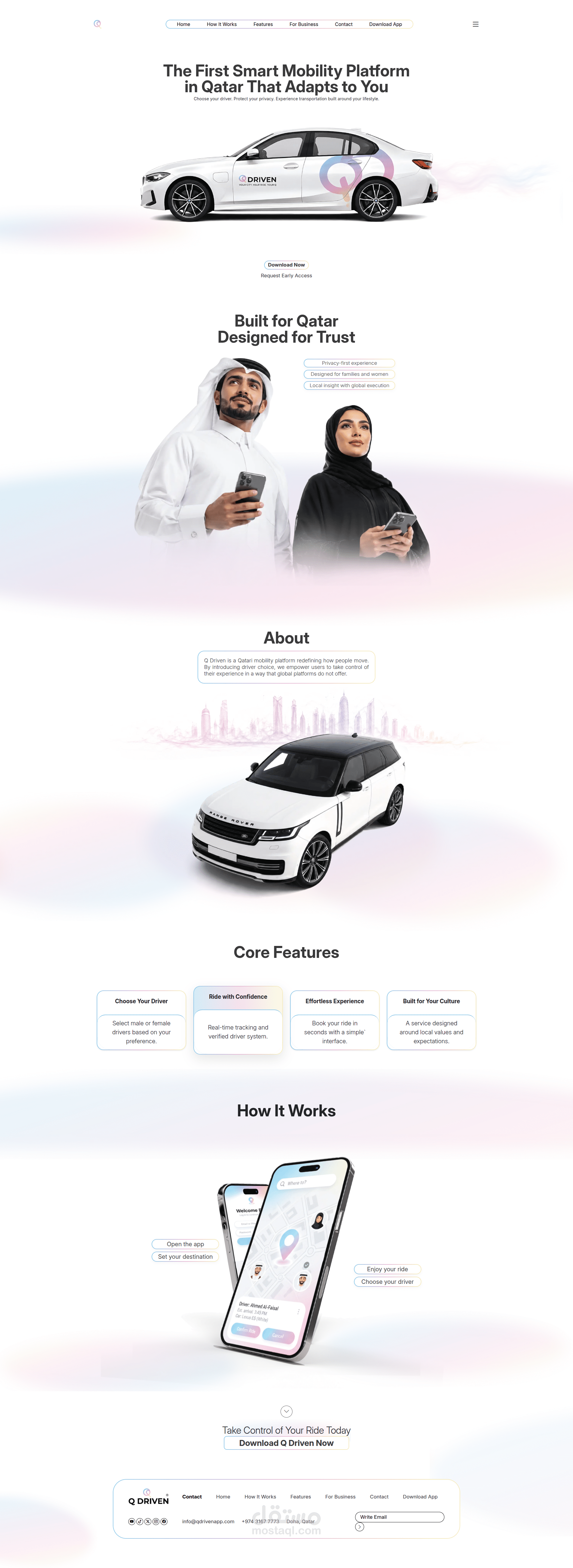 Smart Mobility Platform Landing Page