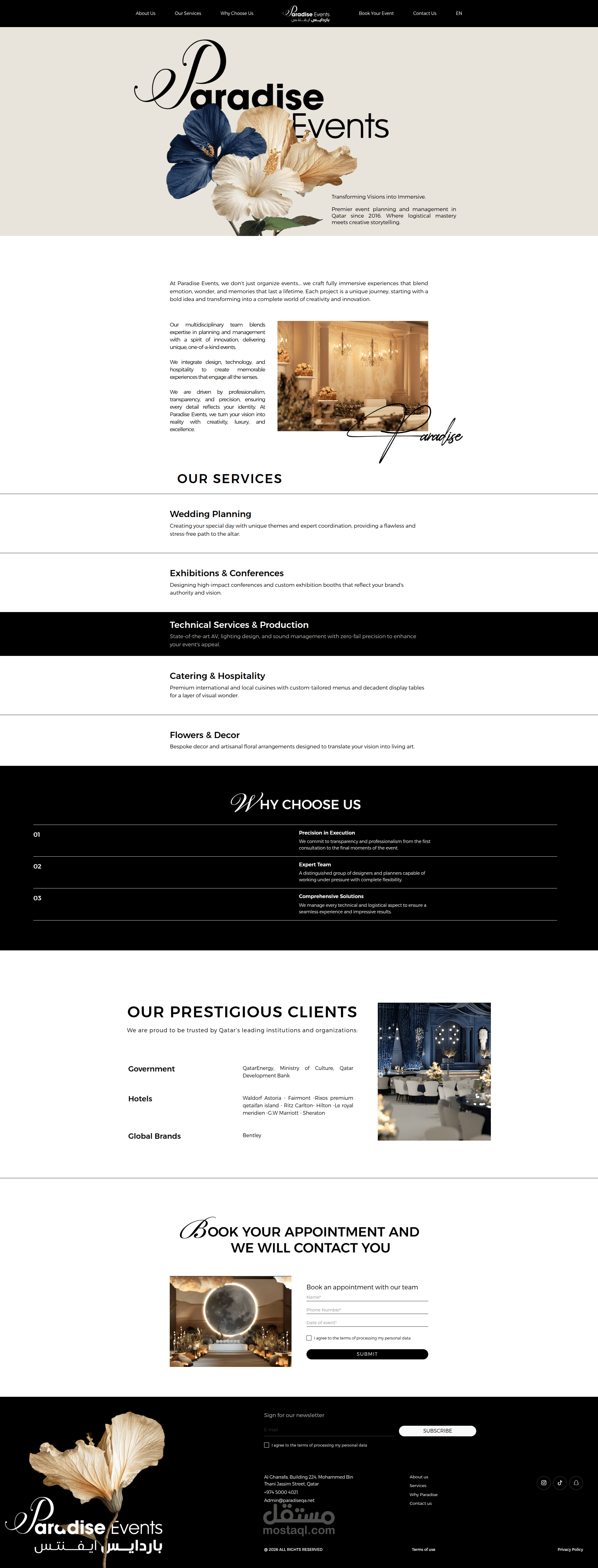 landing page paradise