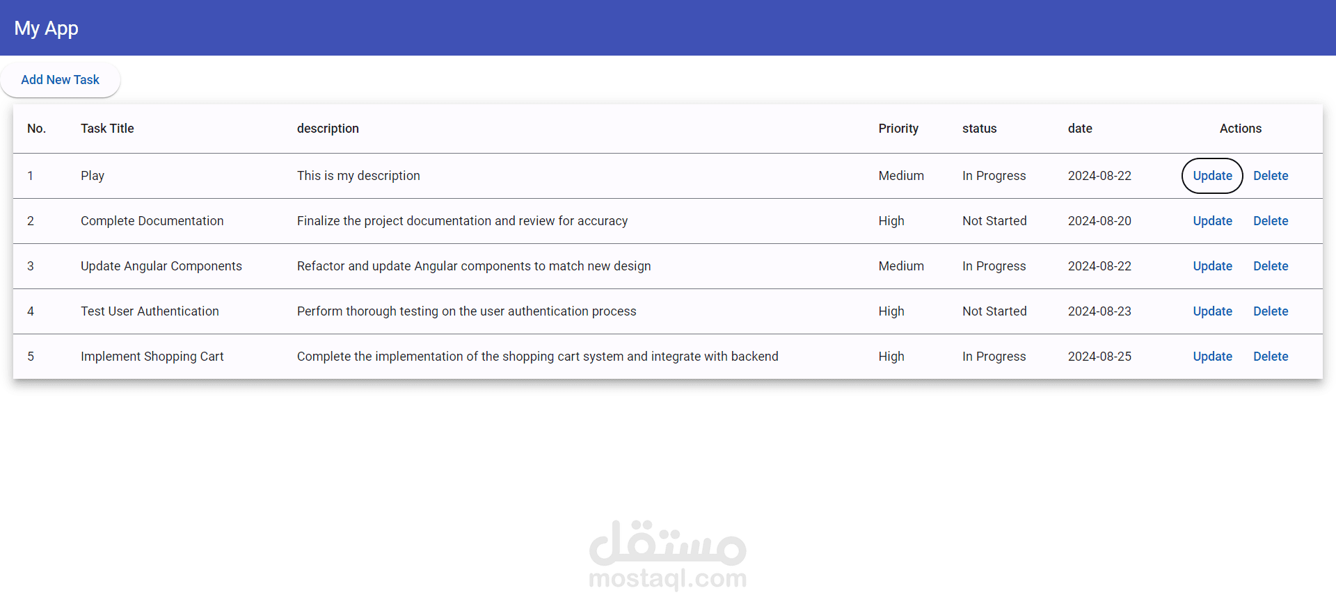 نظام إدارة مهام متكامل (Angular + ASP.NET Core + EF Core)