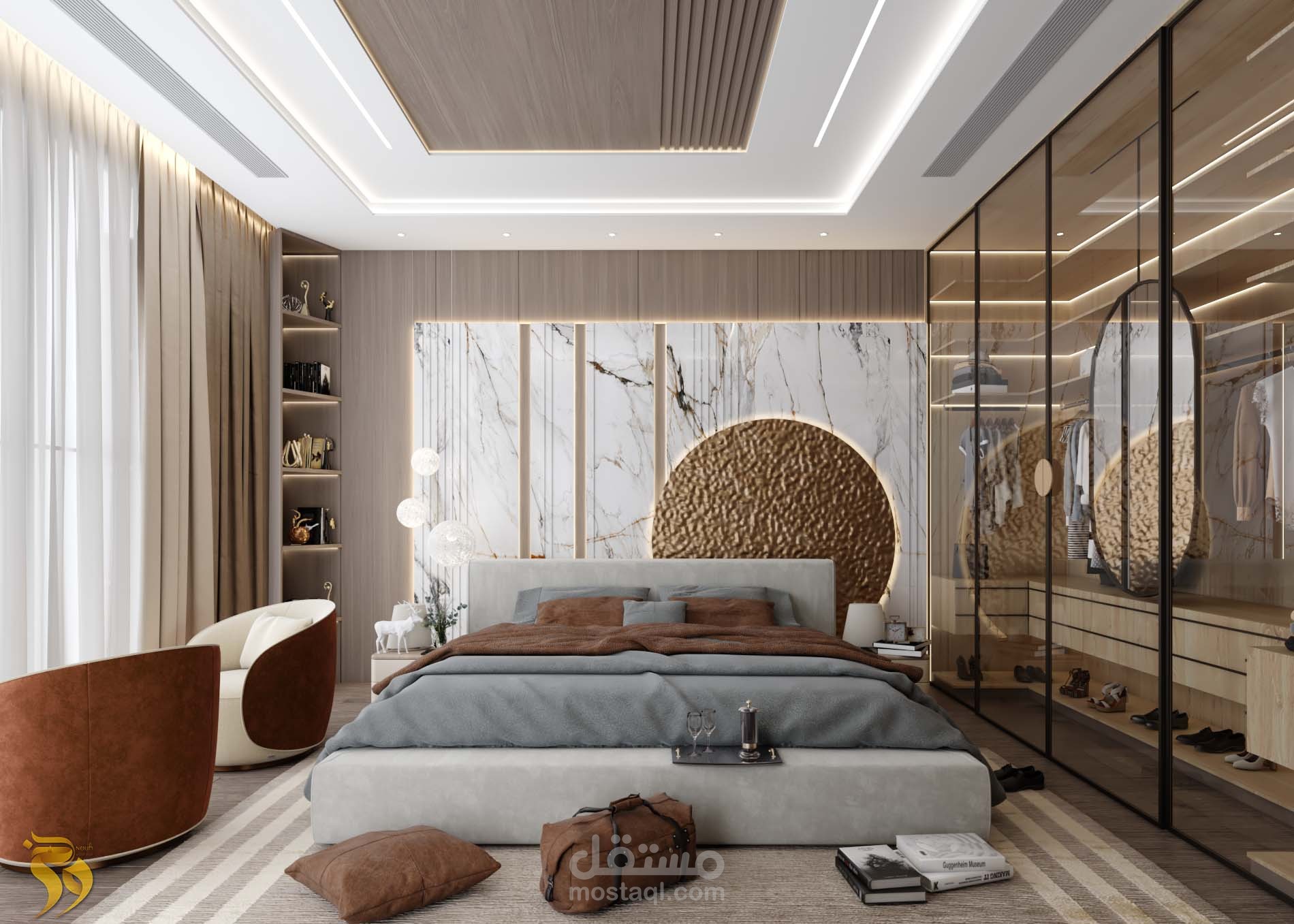 تصميم داخلي لغرفة نوم