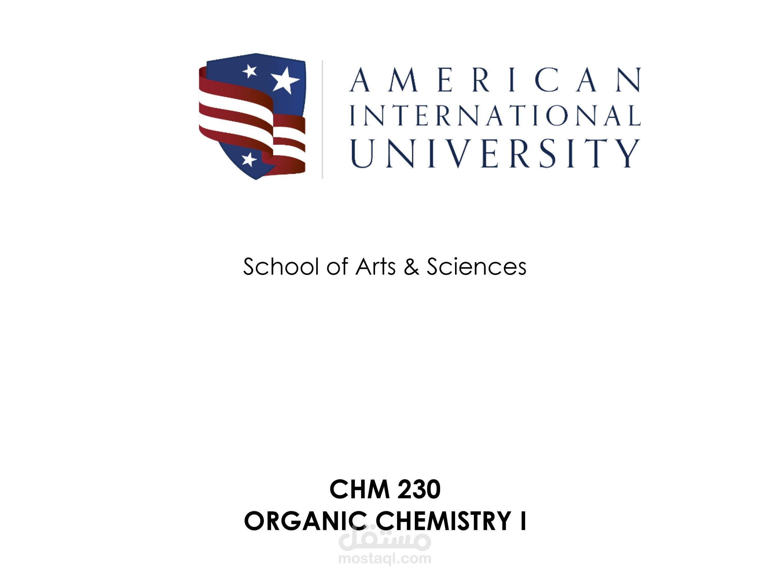 american international university-organic chemistry