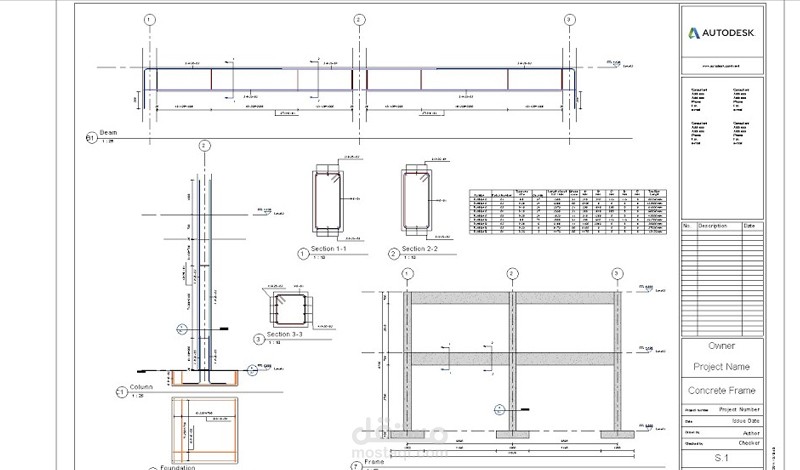اخراج لوحات تفريد حديد باستخدام برنامج Revit