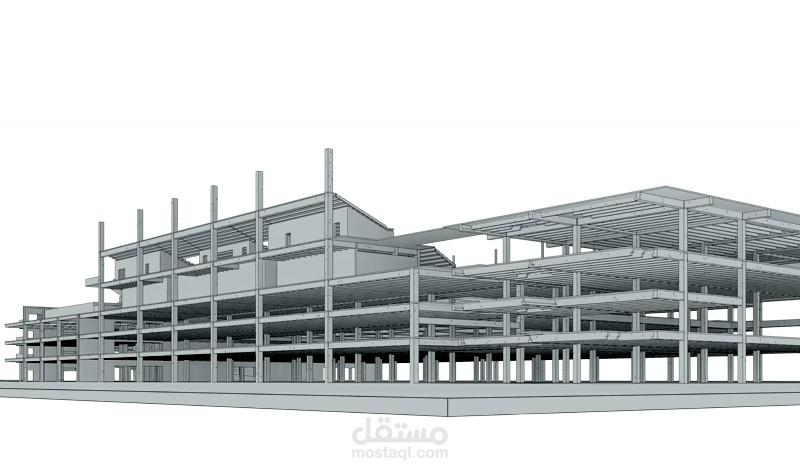 تحويل الرسومات الإنشائية من 2d الي 3d مع حصر الكميات