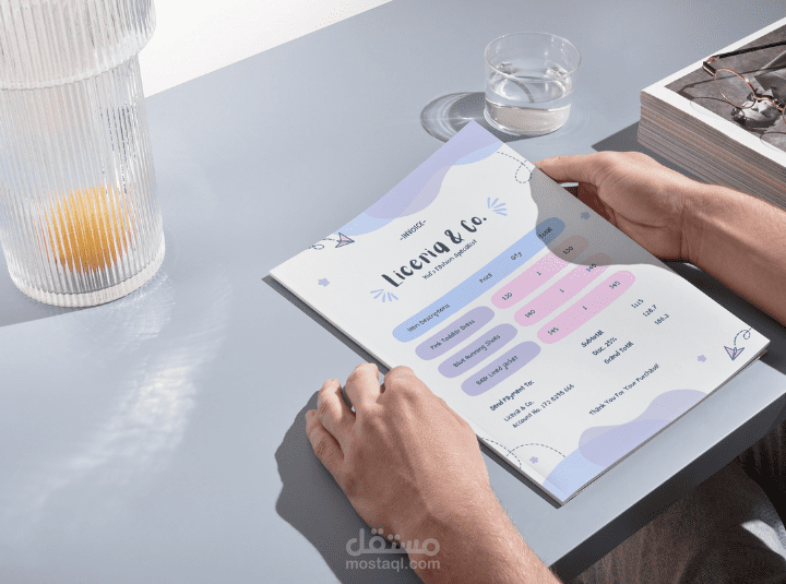 Playful Illustration Business Invoice