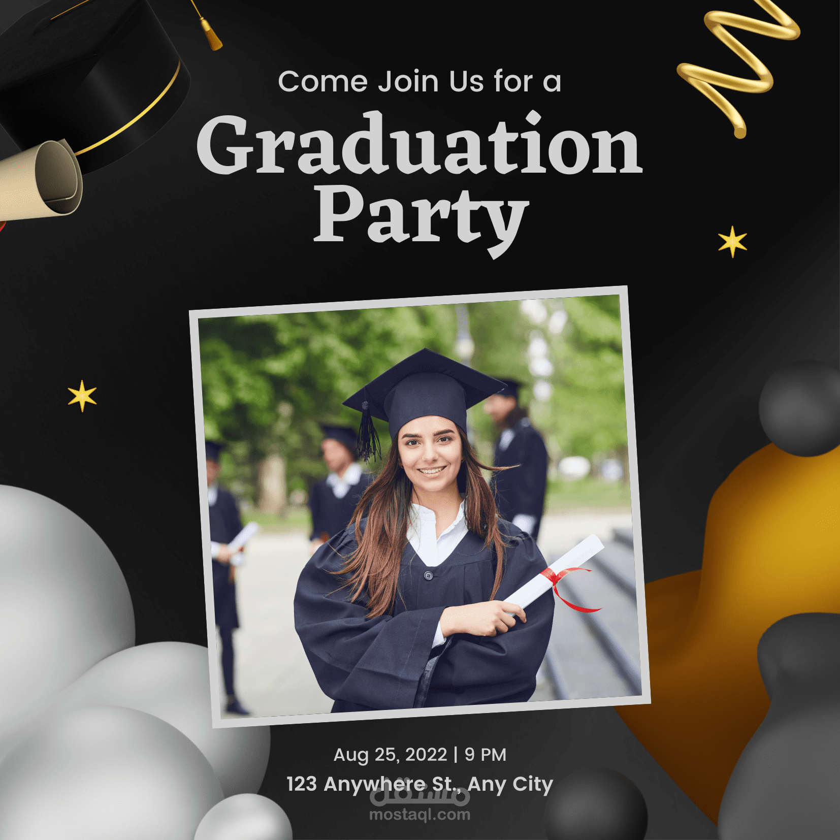 بوستر حفل تخرج